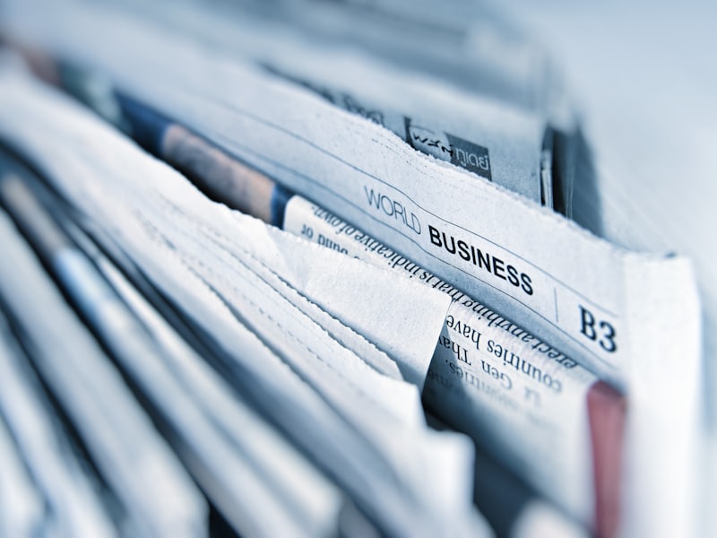 A stack of newspapers
